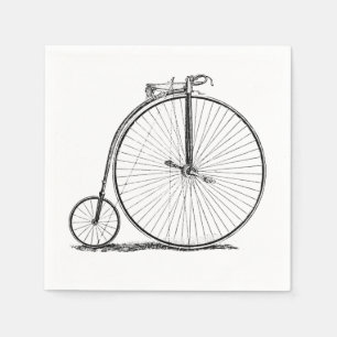 High Wheeler Bicycle Penny Farthing Serviette
