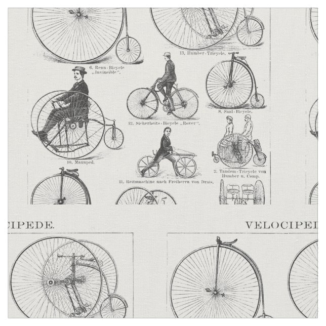 High Wheeler Bicycle Penny Farthing Stoff (Nahaufnahme)