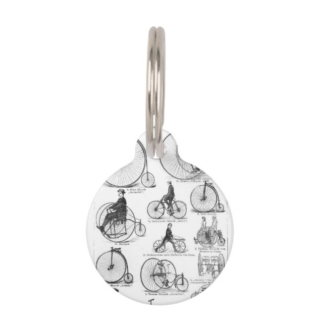 High Wheeler Bicycle Penny Farthing Tiernamensmarke (Vorderseite)
