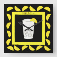 Highball Retro Drink Cocktail Gelbe Zitronen Schwa