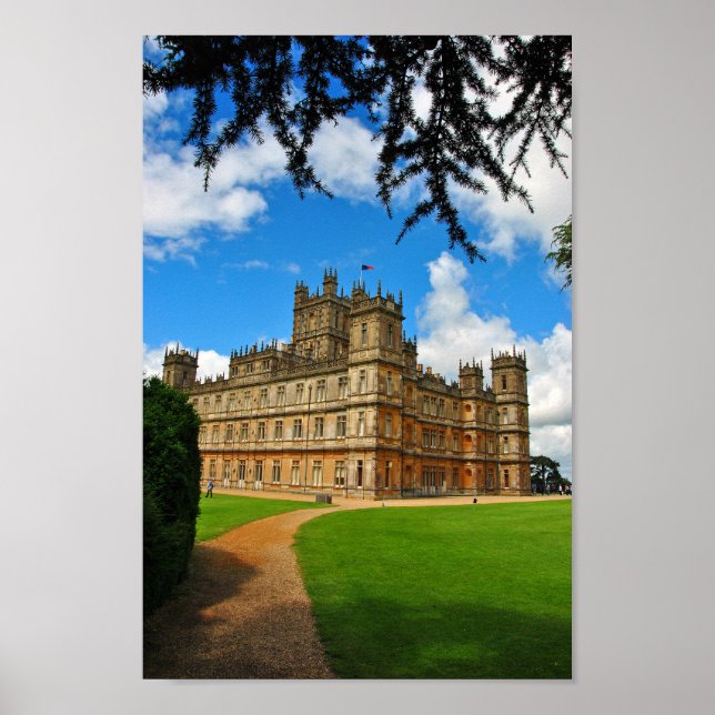 Highclere Castle Downton Abbey England Poster (Vorne)