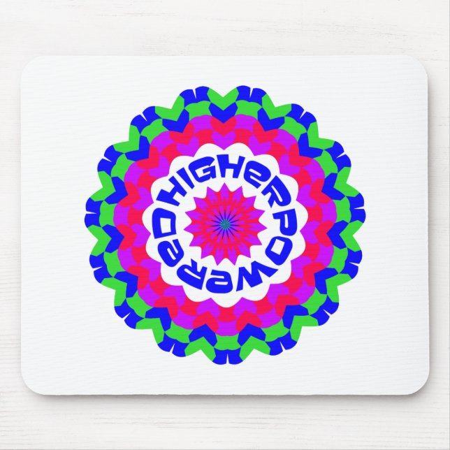 Higher Powered Spiritual Quote Kaleidoscope Design Mousepad (Vorne)