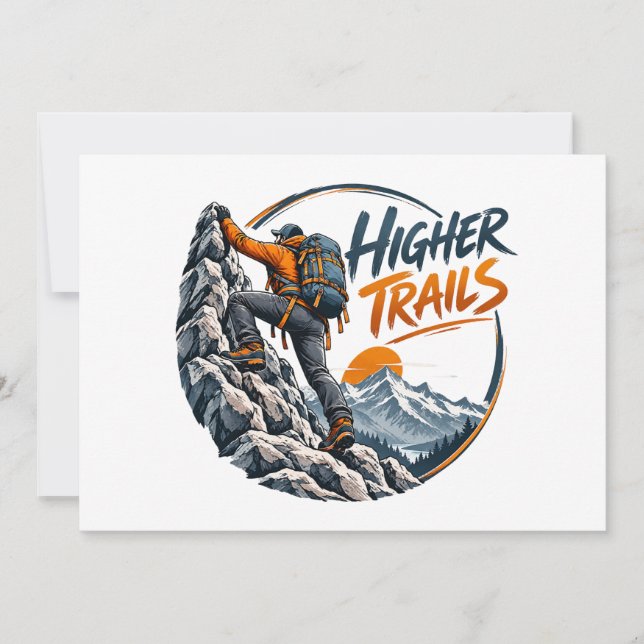 Higher Trails Bergkletter-Abenteuer Einladung (Vorderseite)