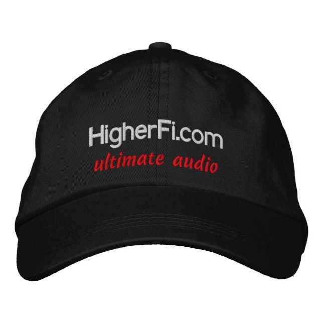 HigherFi.com, ultimative Audio Bestickte Baseballkappe (Vorderseite)