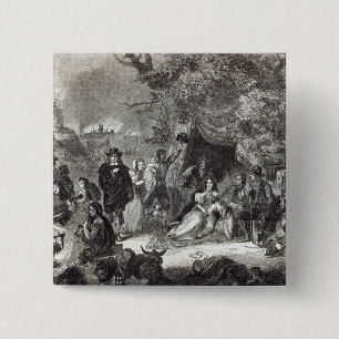 Highgate Felder während des großen Feuers von Button