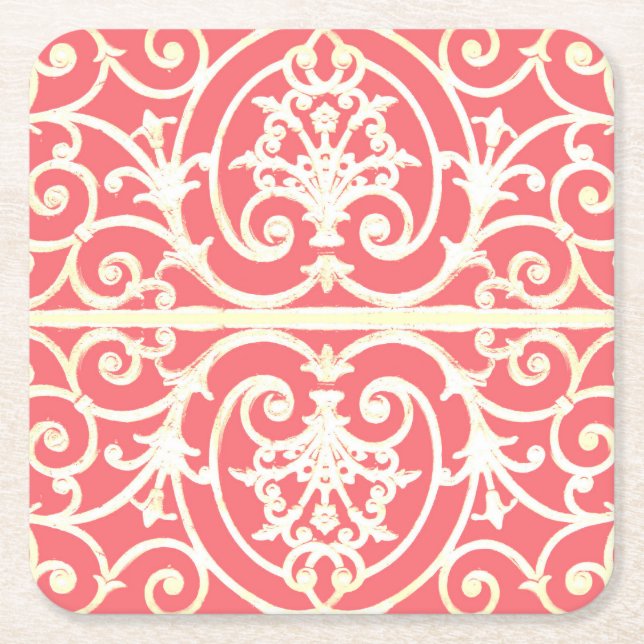 Highgate Iron Rechteckiger Pappuntersetzer (Vorderseite)