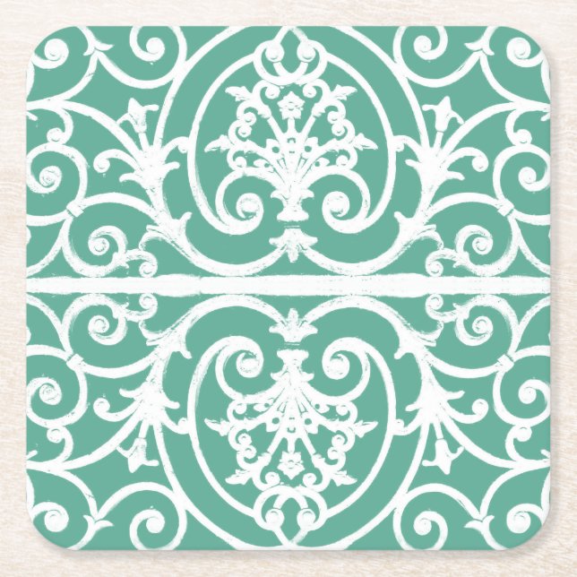 Highgate Iron Rechteckiger Pappuntersetzer (Vorderseite)