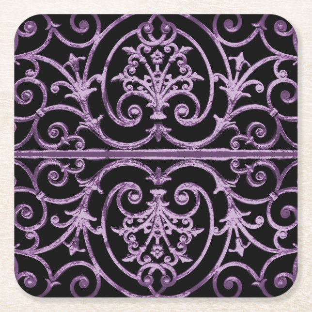 Highgate Iron Rechteckiger Pappuntersetzer (Vorderseite)