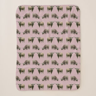 Highlanc Kuh Frenzy Sherpa Decke (Pink) Sherpadecke