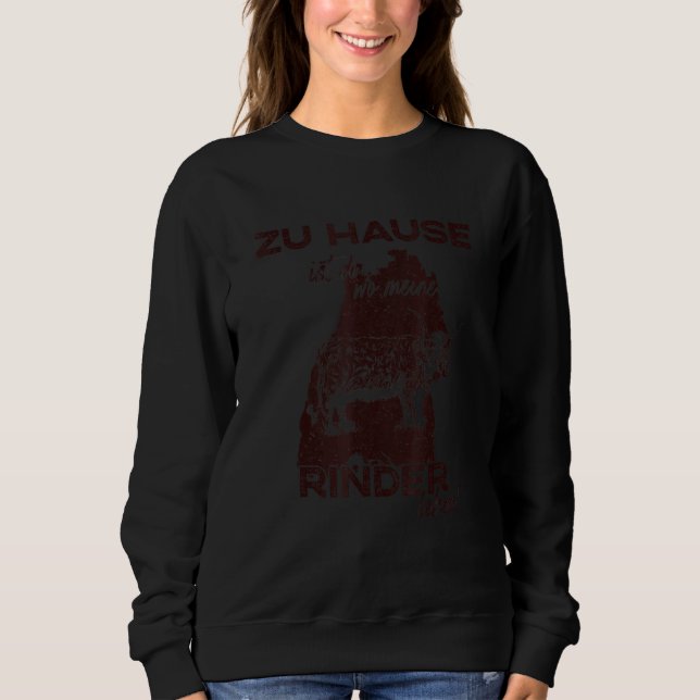 Highland Cattle Breeder Highland Cow Hesse 2 Sweatshirt (Vorderseite)