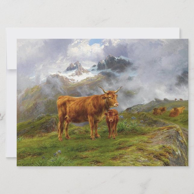 Highland Cattle (von Rosa Bonheur) Karte (Vorderseite)