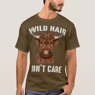 Highland Cattle Wild Hair Dont Care Bauer T-Shirt