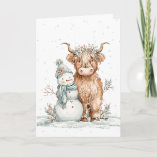 Highland Christmas Friends Feiertagskarte