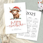 Highland Cow 2025 Kalender Frohe Weihnachten<br><div class="desc">Niedlicher Name der Hochlandkuh 2025 Kalender Frohe Weihnachten. Verfügbar in digitaler Form und gedruckt. Feierliche Köstlichkeit für Ihre Urlaubswünsche, mit diesem lustigen Design mit einer süßen Hochlandkuh in seiner Weihnachtsmannmütze. Frohe Weihnachten ist in einem modernen Set Skript und leicht personalisieren Sie Ihren Gruß und Namen unter. Ein praktischer Kalender für...</div>