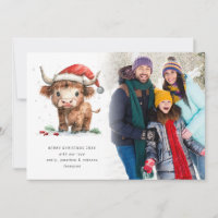 Highland Cow 2026 Calendar Foto Frohe Weihnachten