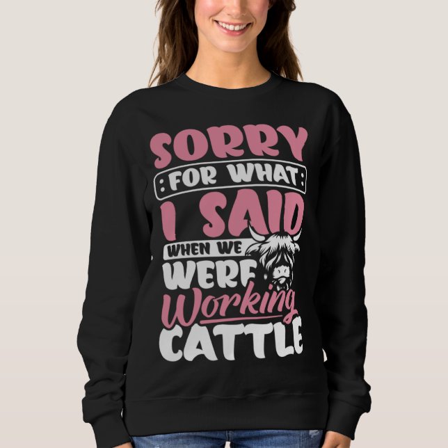 Highland Cow Apparel Highland Cattle Farmer for Wo Sweatshirt (Vorderseite)