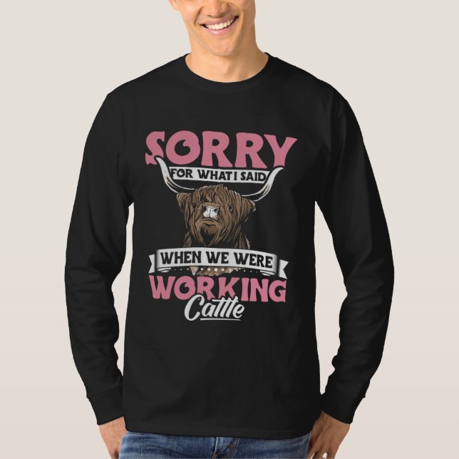 Highland Cow Apparel Highland Cattle Farmer for Wo T-Shirt (Vorderseite)