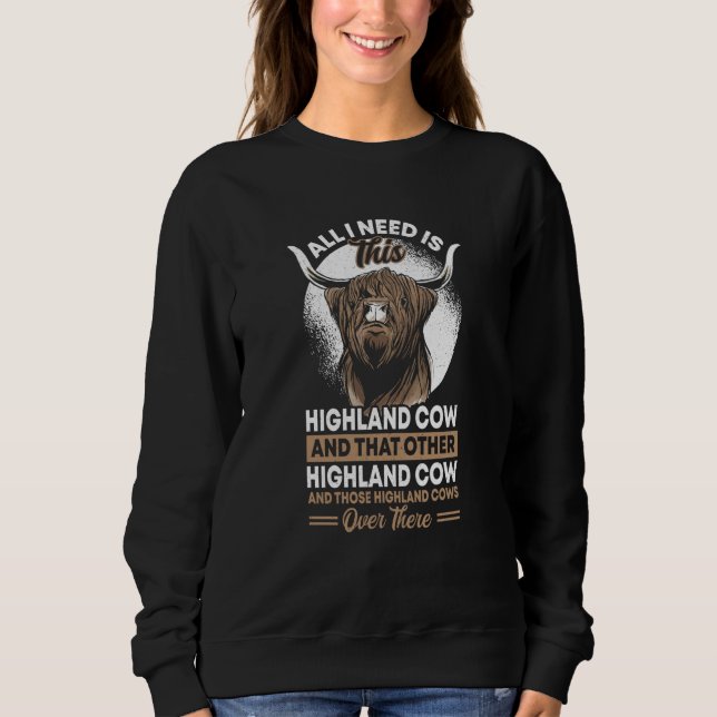 Highland Cow Apparel Highland Cattle Farmer Sweatshirt (Vorderseite)