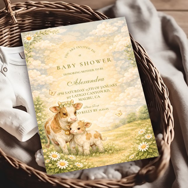Highland Cow Baby Shower Einladung (Von Creator hochgeladen)