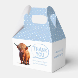 Highland Cow Blue Boy Fevor Box Geschenkschachtel