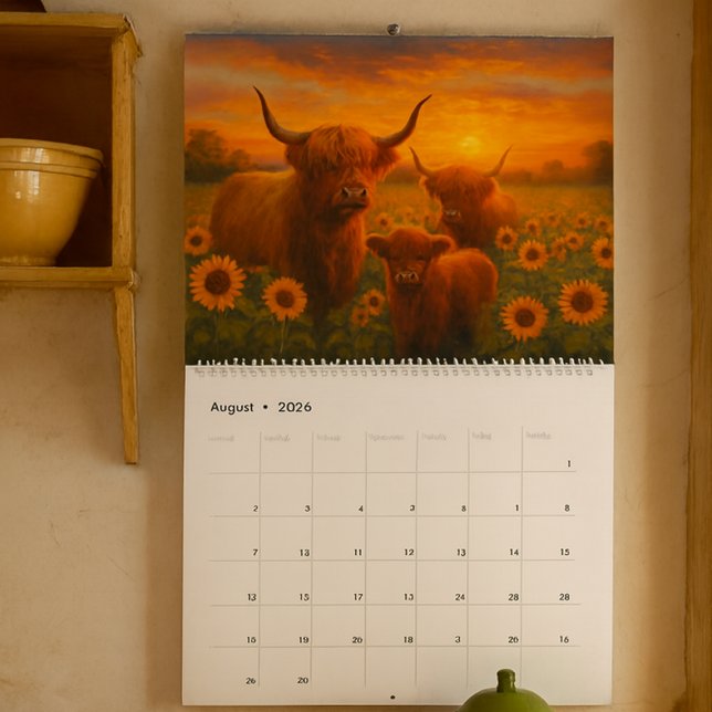 Highland Cow Calendar Kalender (Von Creator hochgeladen)