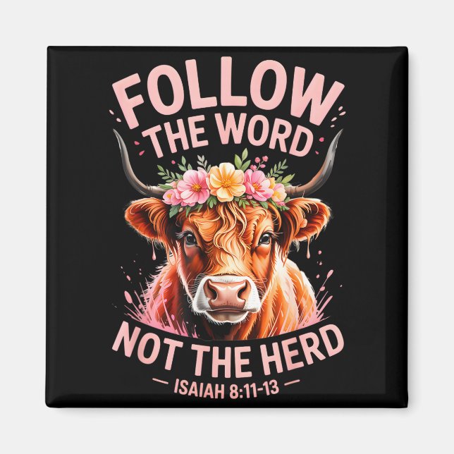 Highland Cow Christian  Magnet (Vorne)