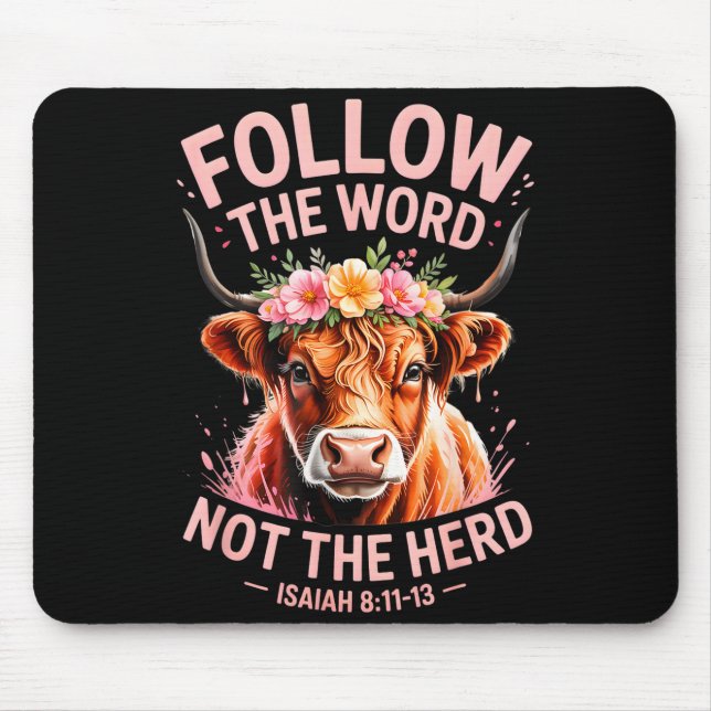 Highland Cow Christian  Mousepad (Vorne)