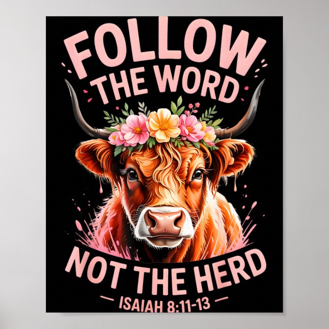 Highland Cow Christian  Poster (Vorne)