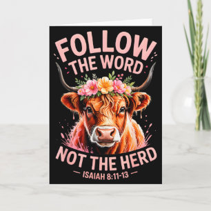 Highland Cow Christlich  Karte