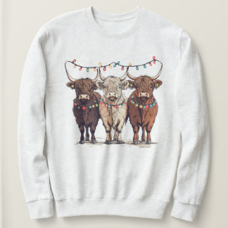 Highland Cow Christmas Sweatshirt