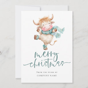 Highland Cow Corporate QR Logo Frohe Weihnachten