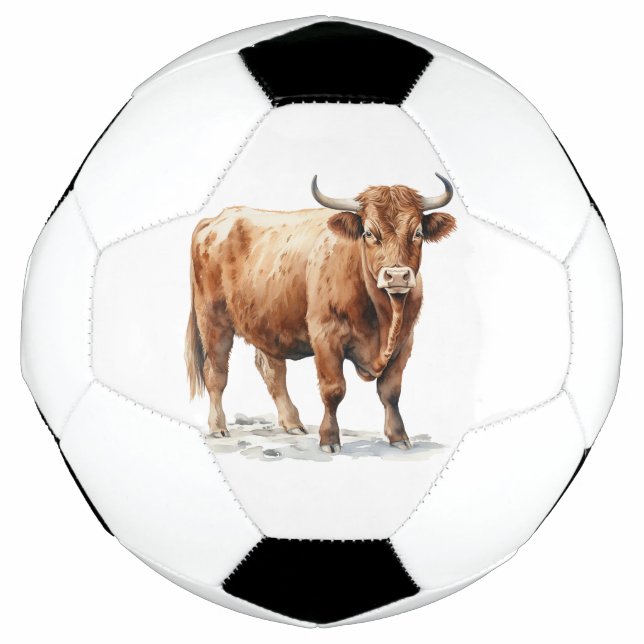 Highland Cow Fußball (Vorderseite)