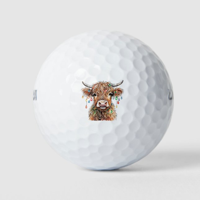Highland Cow Golf Balls Golfball (Vorderseite)