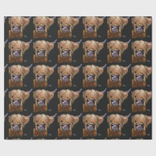 Highland Cow 'Henry' Wrapping Paper Geschenkpapier