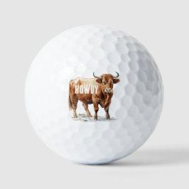 Highland Cow Howdy Golfball