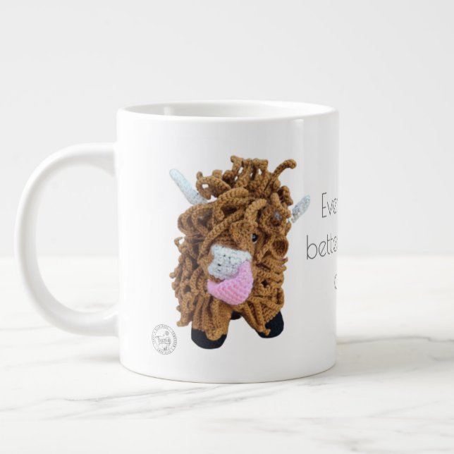 Highland Cow Jumbo Cup Jumbo-Tasse (Links)