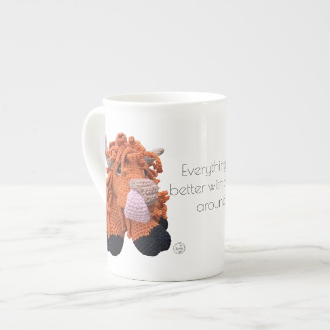 Highland Cow Jumbo-Tasse Prozellantasse (Vorderseite Links)