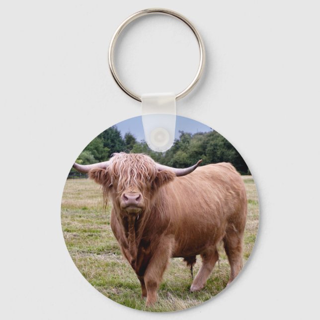 Highland Cow Keyring Schlüsselanhänger (Vorderseite)