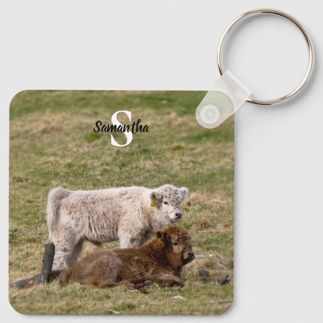 Highland Cow Keyring Schlüsselanhänger (Rückseite)