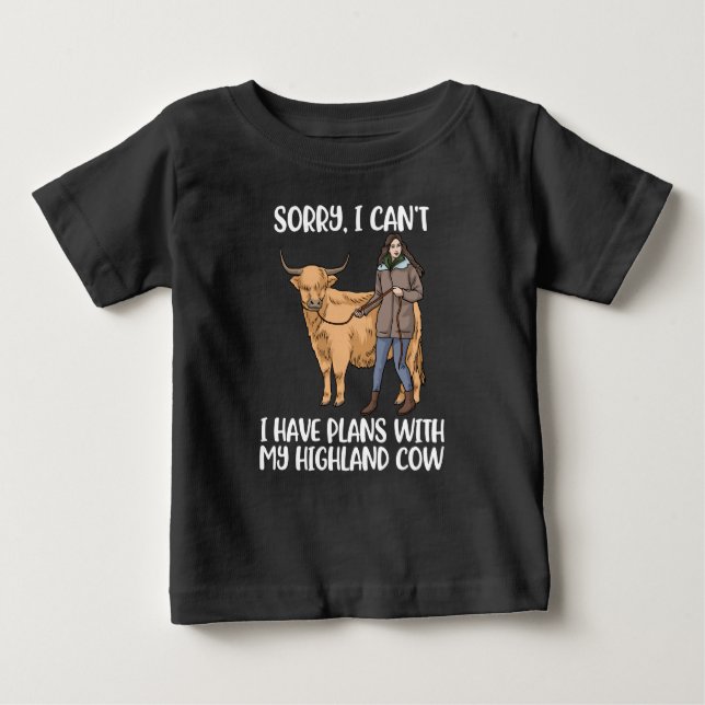 Highland Cow Lover Women Scottish Highland Cow Baby T-shirt (Vorderseite)