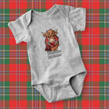 Highland Cow mit MacLean Tartan Scarf