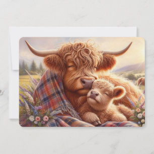 Highland-Cow-Muttertags-Karte Feiertagskarte
