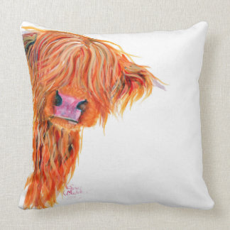 Highland Cow 'Peekaboo' Lovely Soft Cushion Kissen