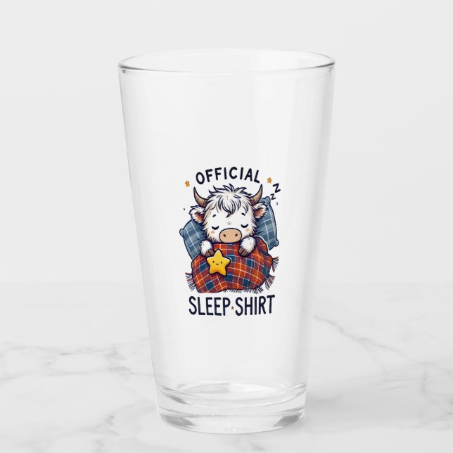 Highland Cow Png, Official Sleep Png Glas (Vorderseite)