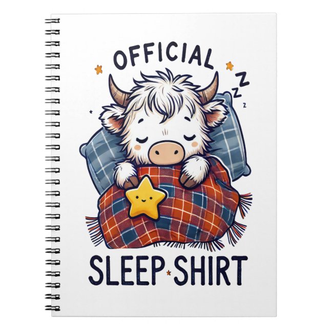 Highland Cow Png, Official Sleep Png Notizblock (Vorderseite)