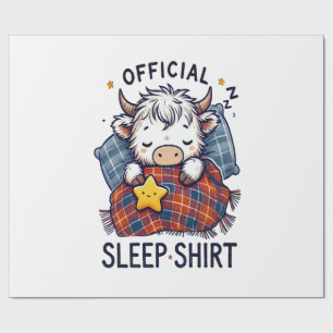 Highland Cow Png, offizielles Schlaf-Png Geschenkpapier