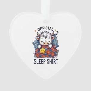 Highland Cow Png, offizielles Sleep Png Ornament