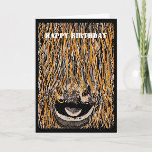 Highland Cow Pop Art Happy Birthday Card Karte