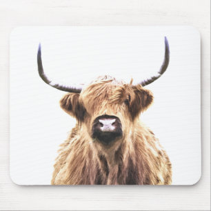 Highland Cow Portrait Mousepad