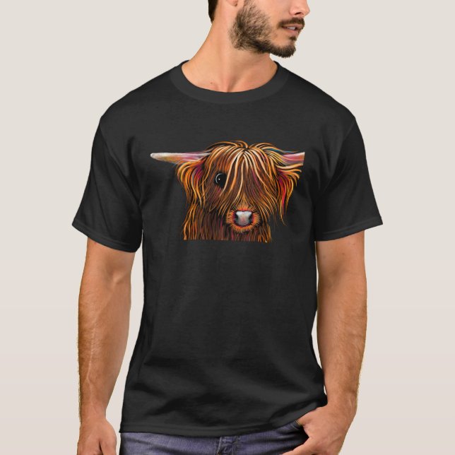 Highland Cow Print Animal Print  Jeremy u2018 T-Shirt (Vorderseite)
